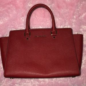 Authentic MK Large Red Satchel